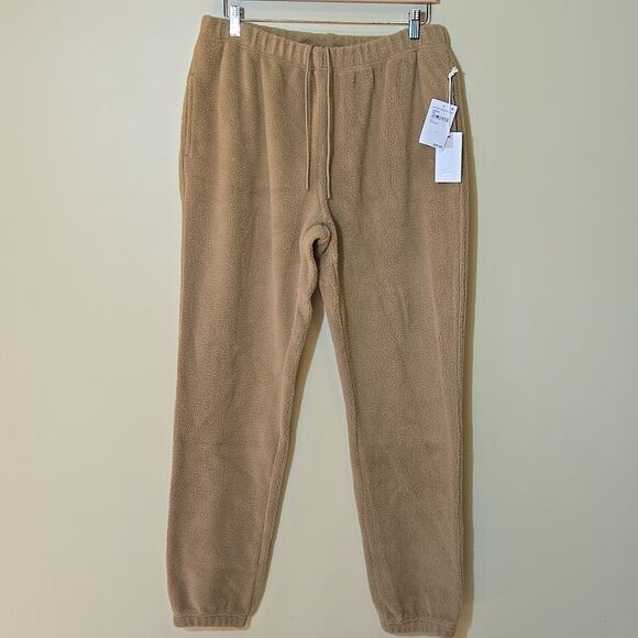 Good American Boyfriend Sherpa Fleece Sweatpants Size 3 Large Cozy Loungewear - Picture 13 of 15